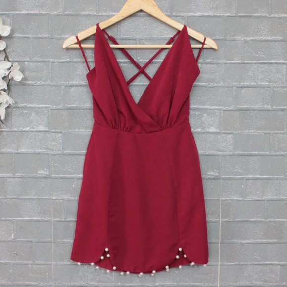 NBD Dresses & Skirts - NBD X Revolve Red Pearl Mini Dress